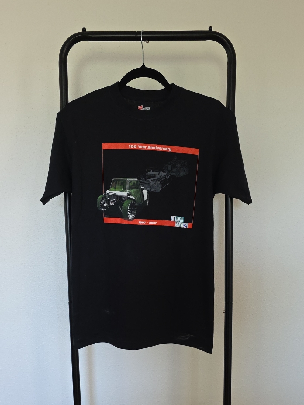 LA Auto Show 100 Year Anniversary. Men's Black T-Shirt. Size S.